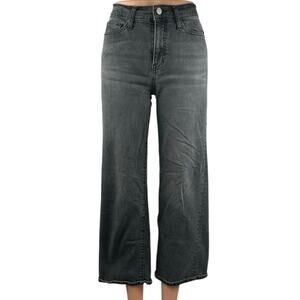 GAP 1969 Women's Black Gray Wide Leg High Waisted Denim Jeans Pants Size 24
